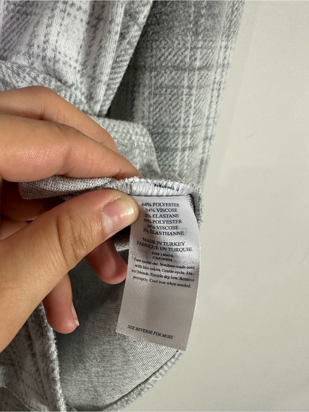 Faherty Gray Plaid Flannel Button Down Top Shacket - Picture 7 of 8